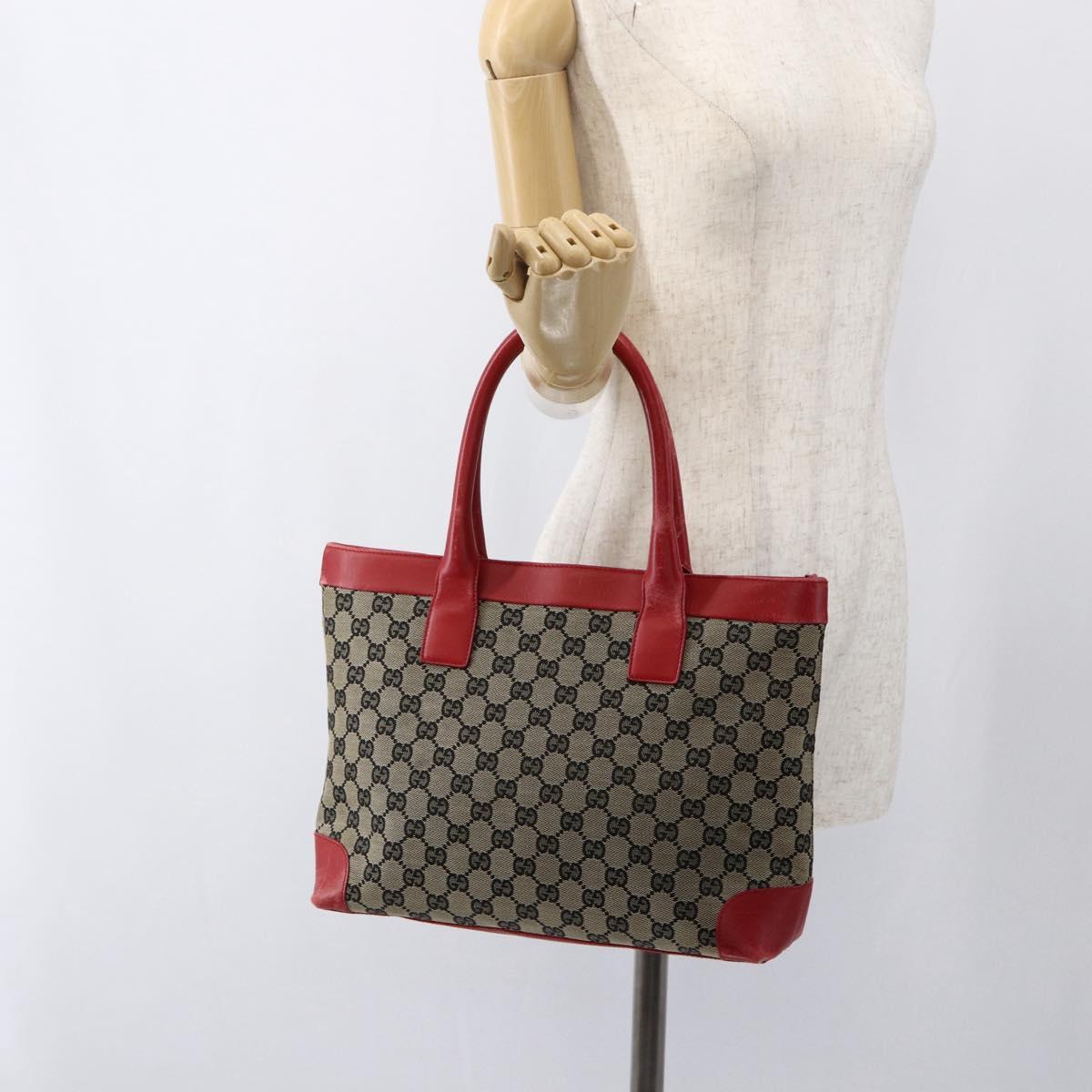 GUCCI GG Canvas Tote Bag Navy 002 1119 Auth ep13408