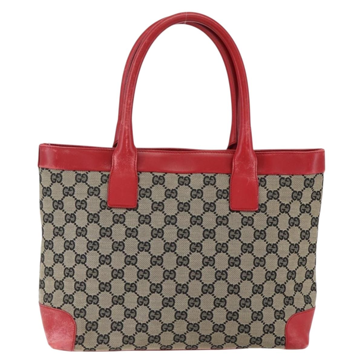GUCCI GG Canvas Tote Bag Navy 002 1119 Auth ep13408