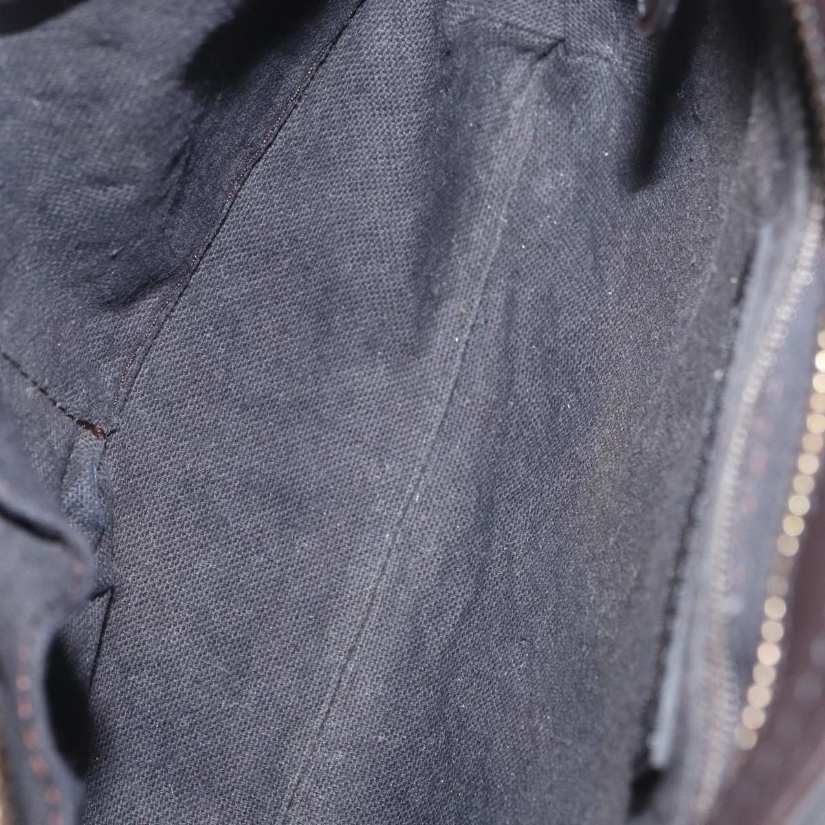 BURBERRY Nova Check Shoulder Bag PVC Beige Gold Auth ep13421V