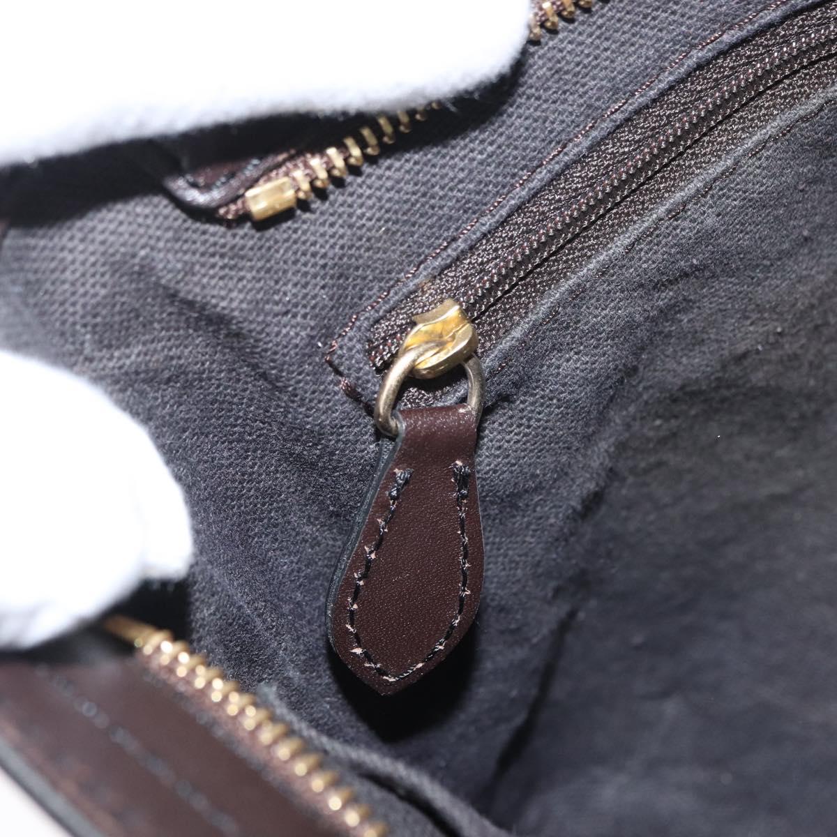 BURBERRY Nova Check Shoulder Bag PVC Beige Gold Auth ep13421V