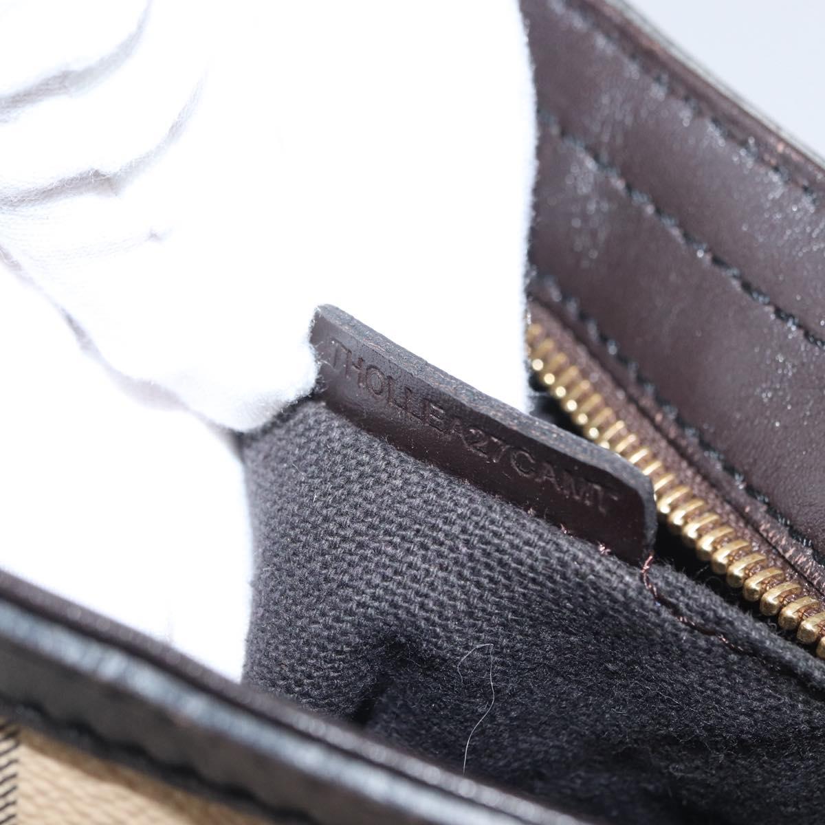 BURBERRY Nova Check Shoulder Bag PVC Beige Gold Auth ep13421V