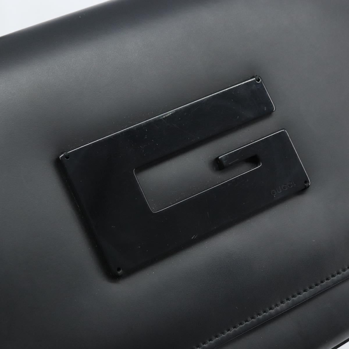 GUCCI Shoulder Bag Leather Black 001 3063 Auth ep13432