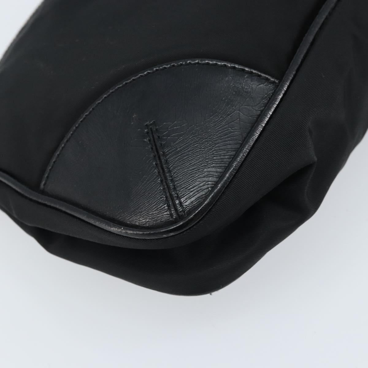 PRADA Shoulder Bag Nylon Black Silver Auth ep13433