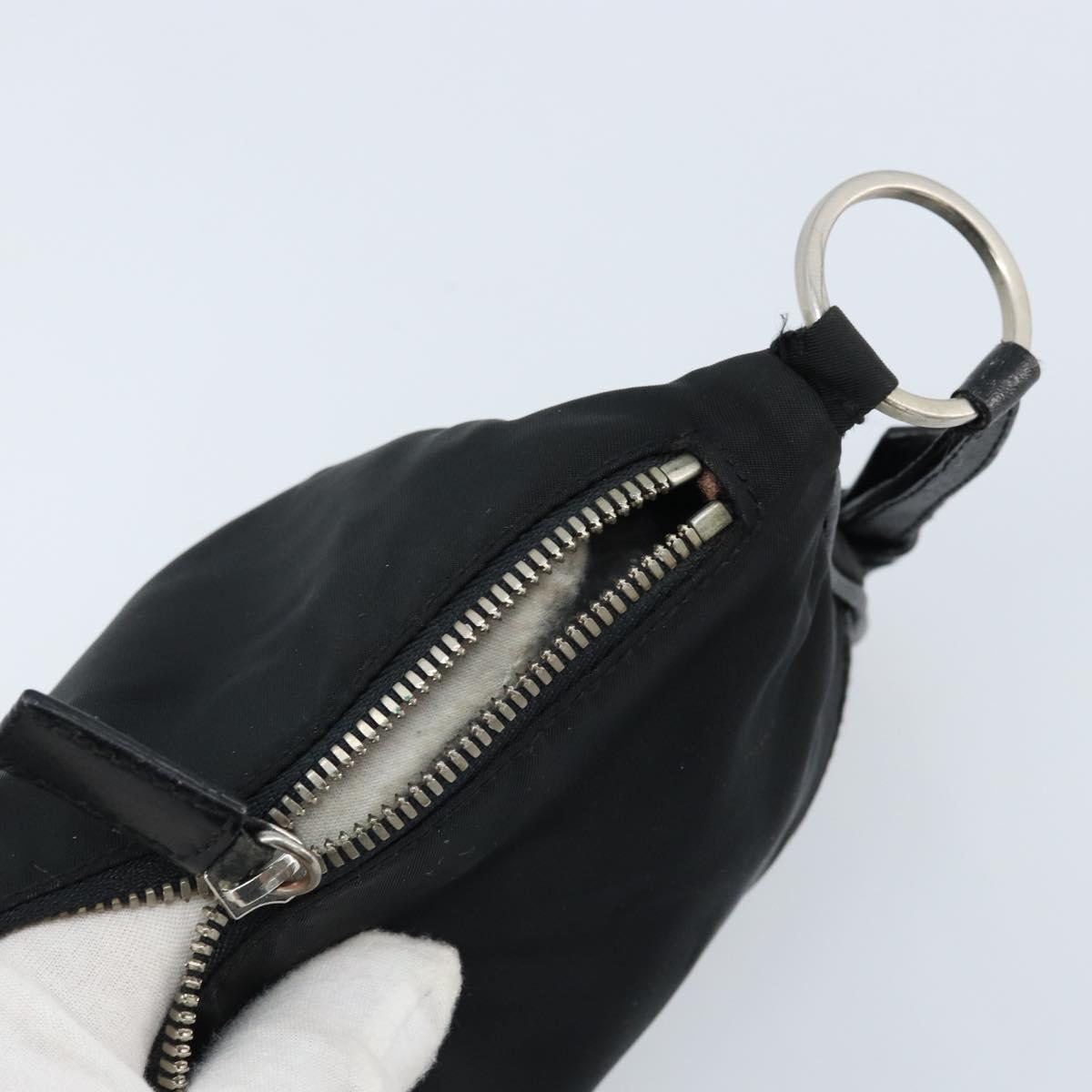 PRADA Shoulder Bag Nylon Black Silver Auth ep13433
