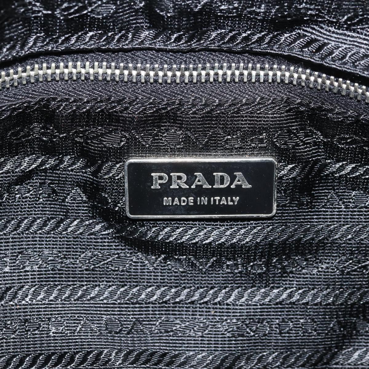 PRADA Shoulder Bag Nylon Black Silver Auth ep13433