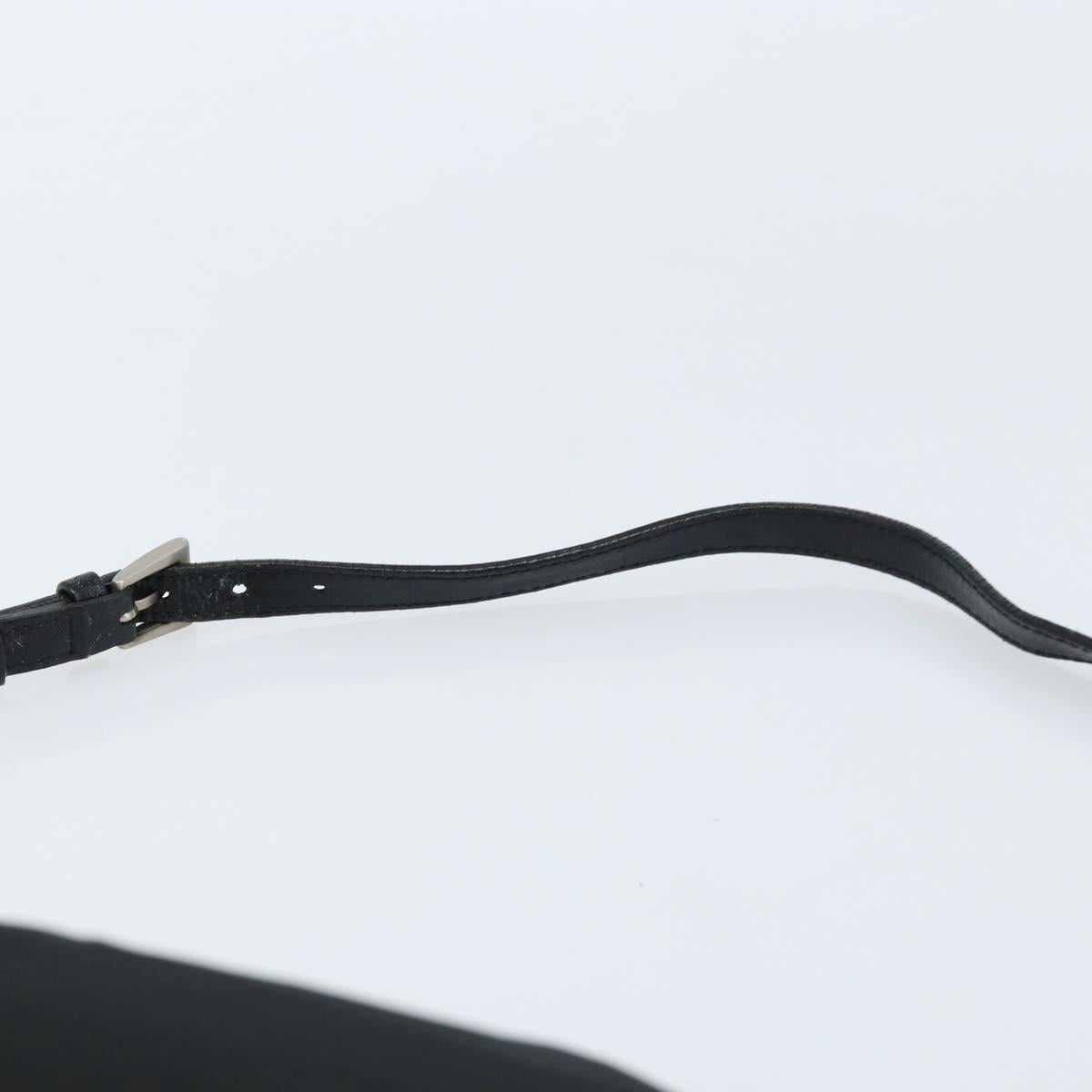 PRADA Shoulder Bag Nylon Black Silver Auth ep13433