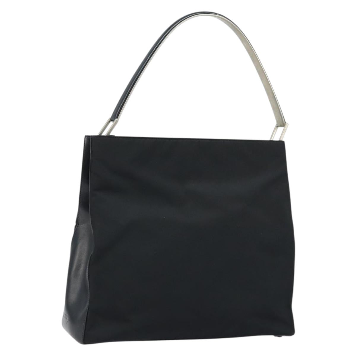 PRADA Shoulder Bag Nylon Black Silver Auth ep13436
