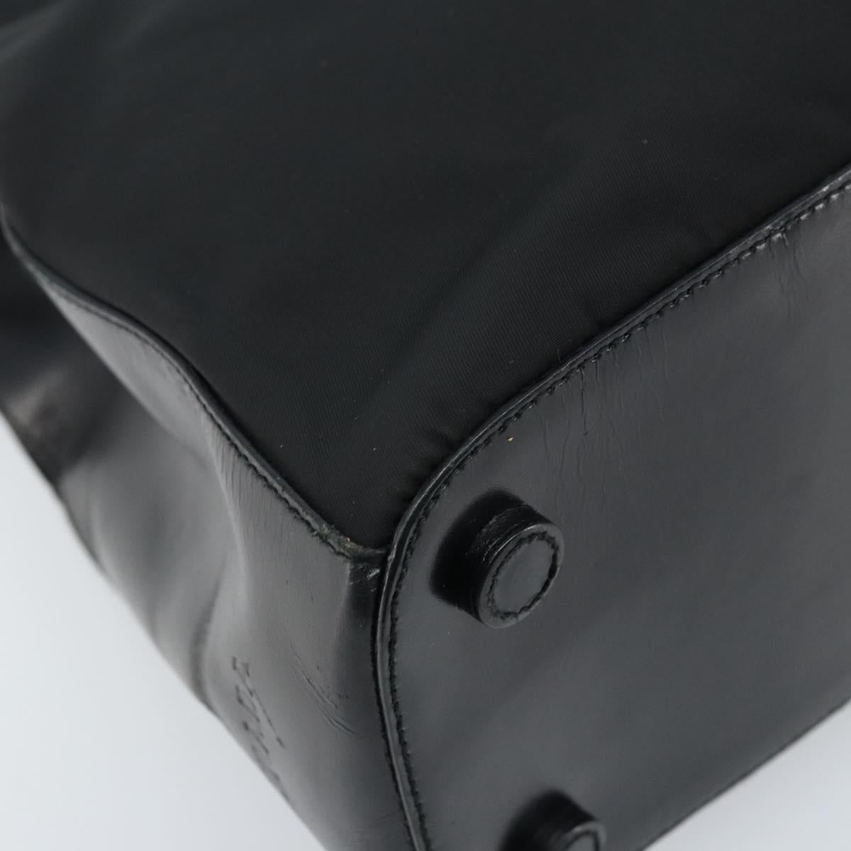 PRADA Shoulder Bag Nylon Black Silver Auth ep13436