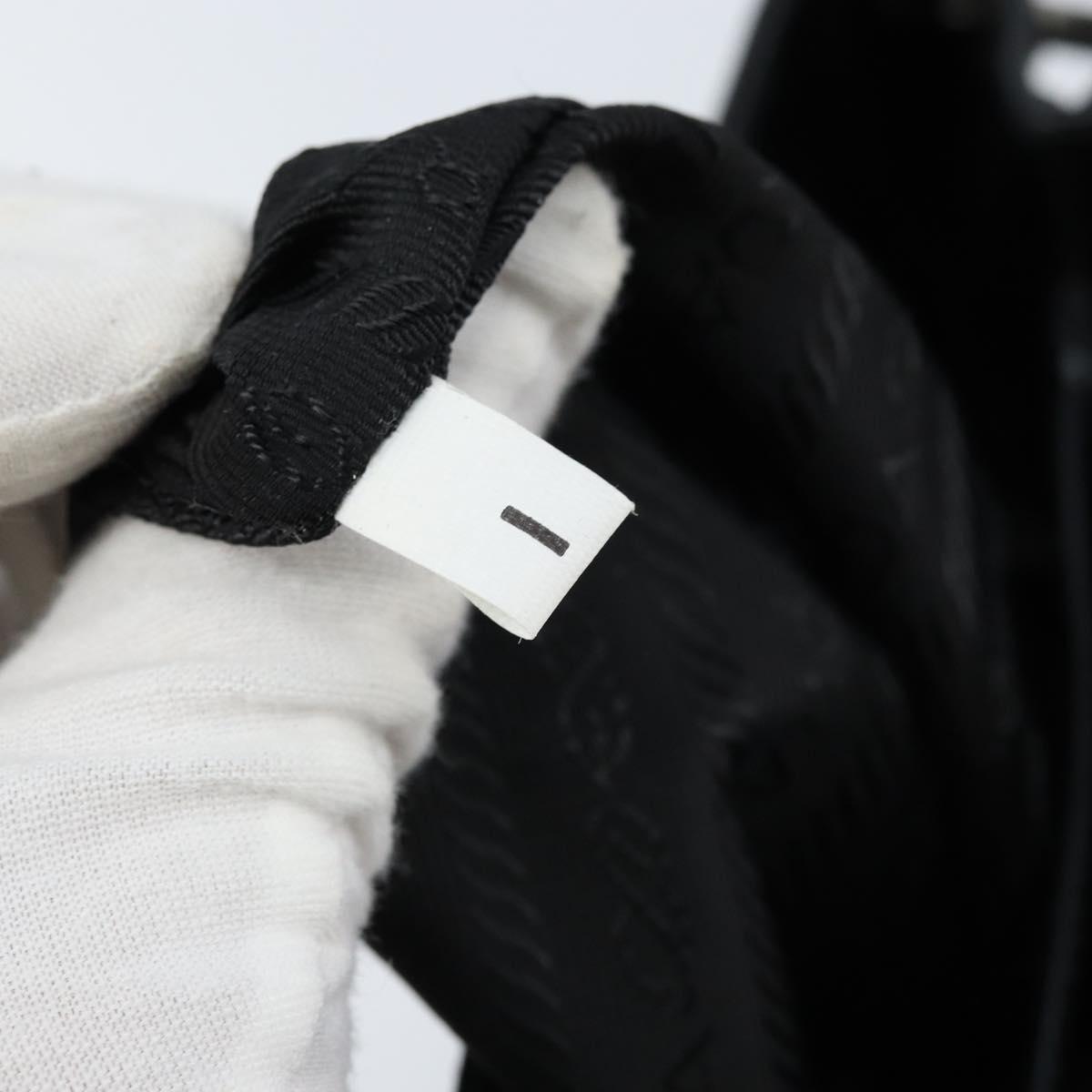 PRADA Shoulder Bag Nylon Black Silver Auth ep13436