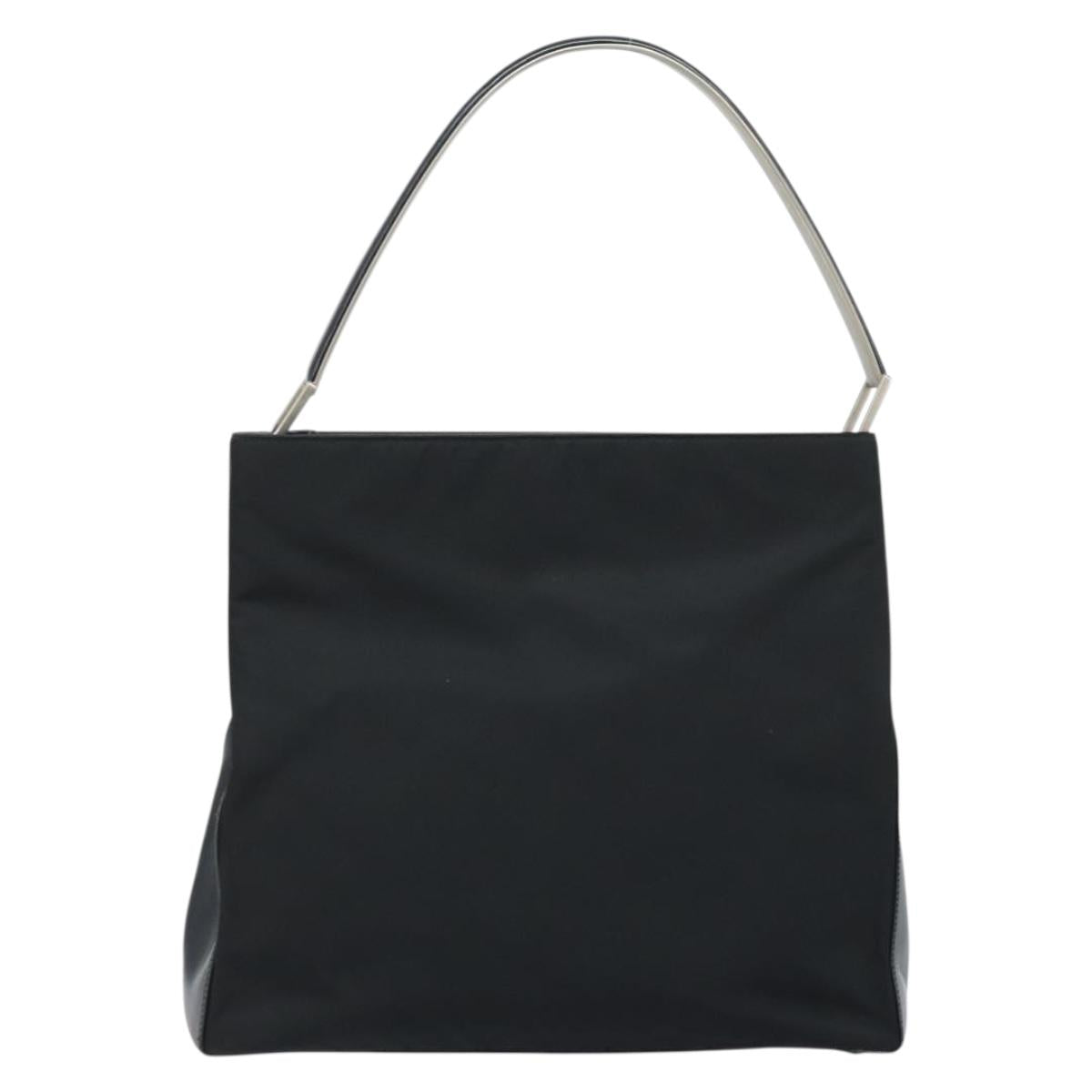 PRADA Shoulder Bag Nylon Black Silver Auth ep13436