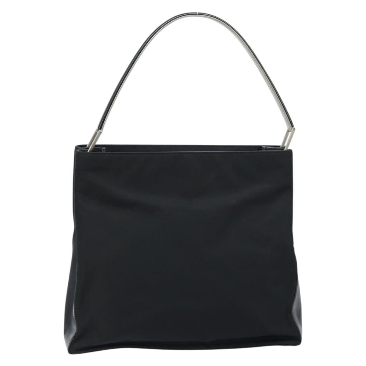 PRADA Shoulder Bag Nylon Black Silver Auth ep13436