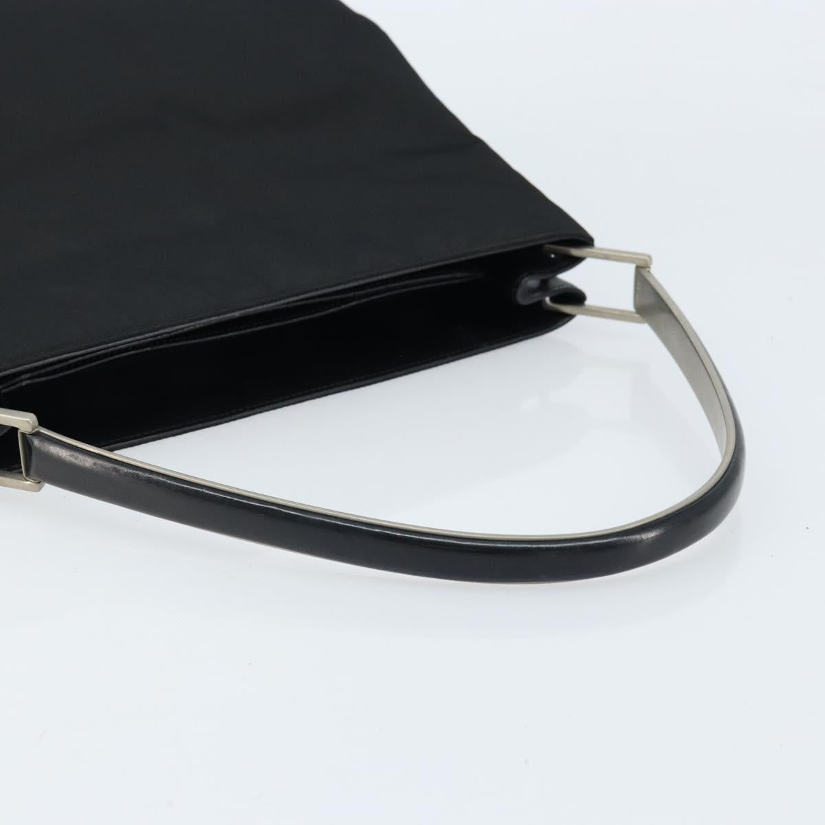 PRADA Shoulder Bag Nylon Black Silver Auth ep13436