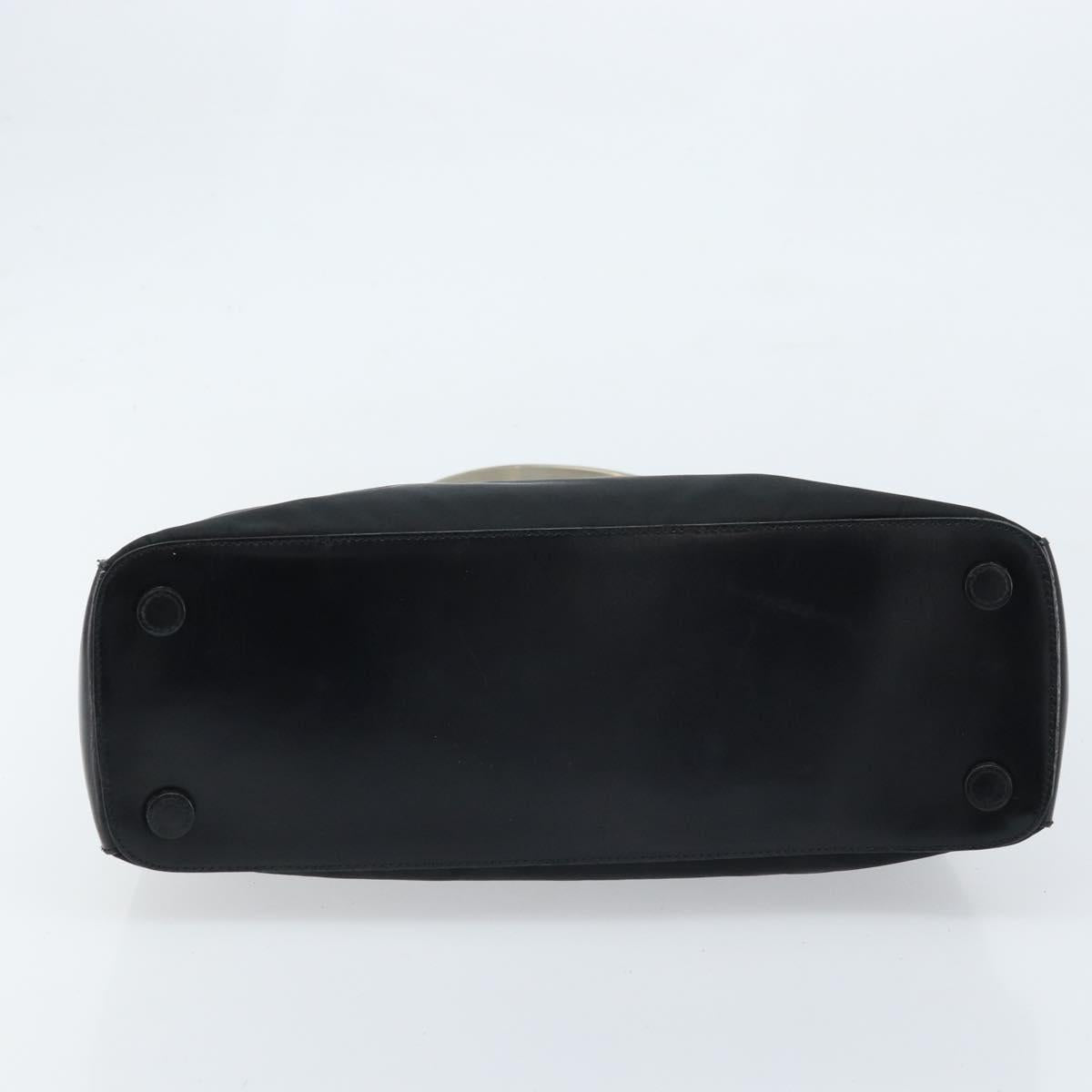 PRADA Shoulder Bag Nylon Black Silver Auth ep13436