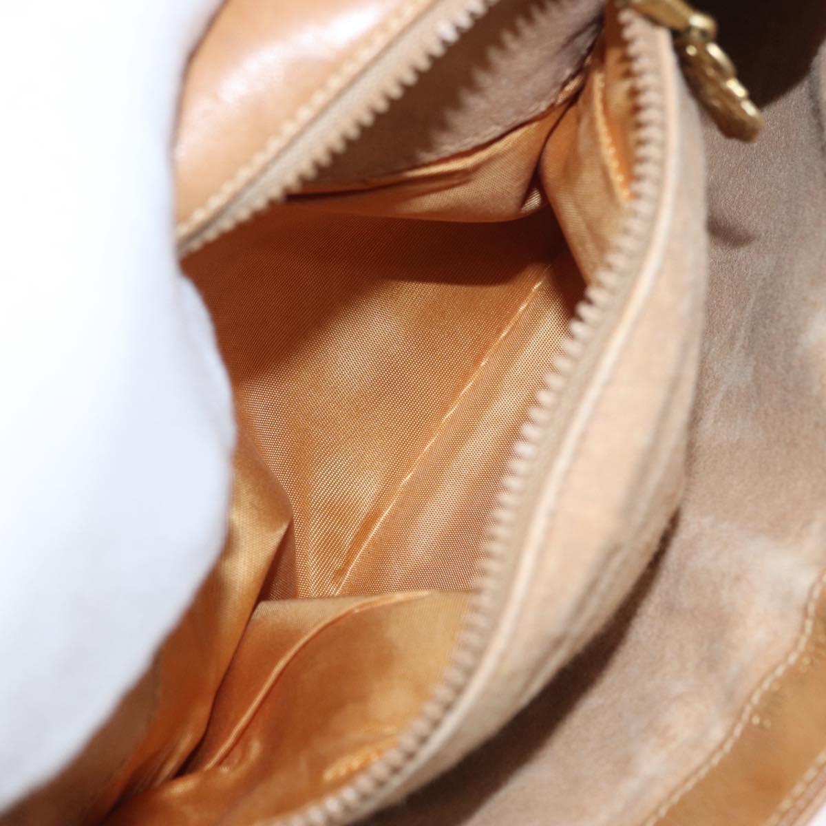 GUCCI Micro GG Supreme Web Sherry Line Shoulder Bag PVC Beige Gold Auth ep13446