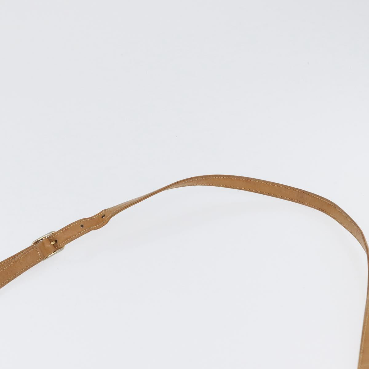 GUCCI Micro GG Supreme Web Sherry Line Shoulder Bag PVC Beige Gold Auth ep13446