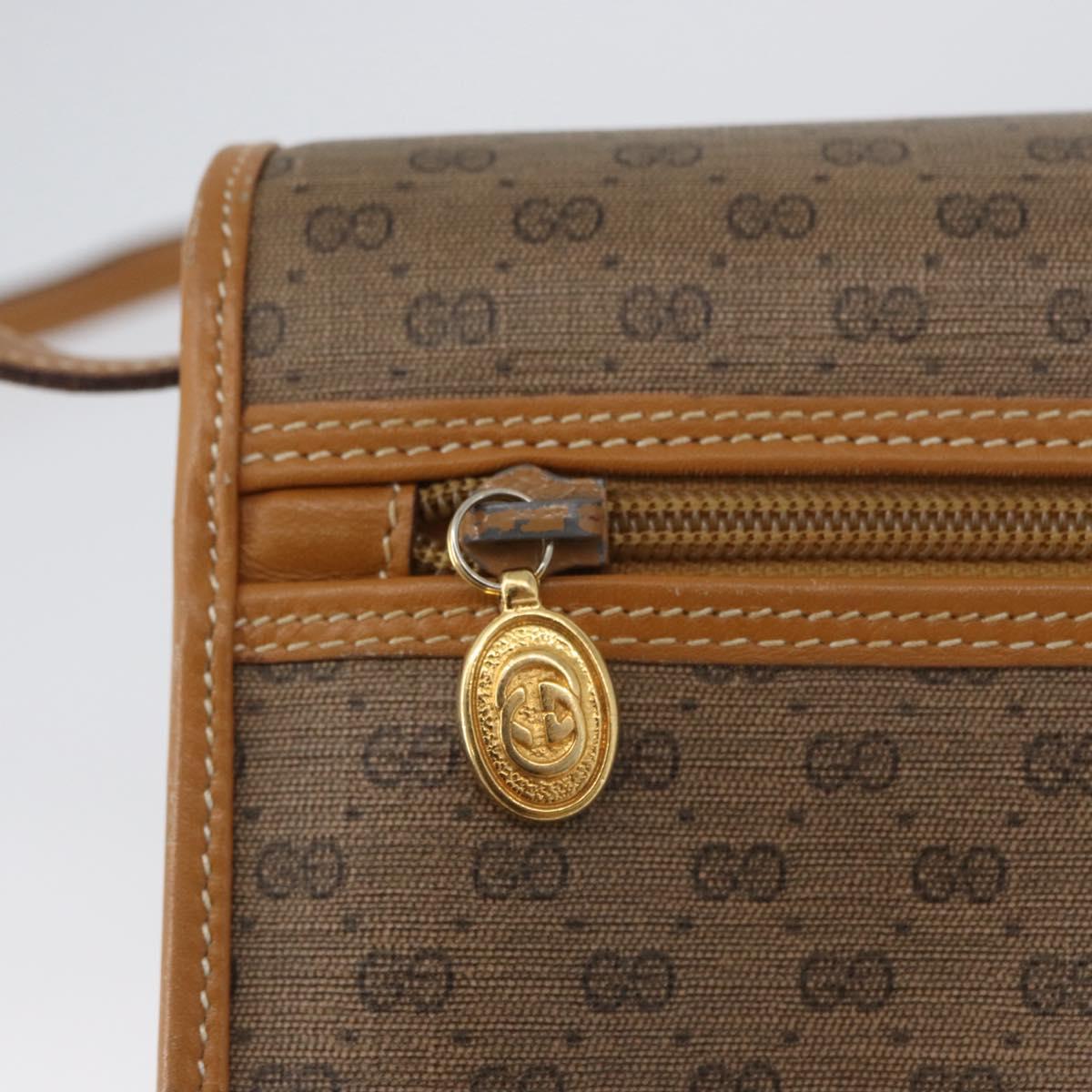 GUCCI Micro GG Supreme Shoulder Bag PVC Beige Gold 004 58 0264 Auth ep13447
