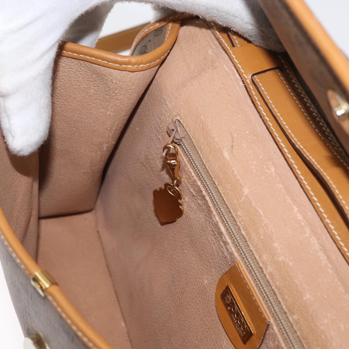 GUCCI Micro GG Supreme Shoulder Bag PVC Beige Gold 004 58 0264 Auth ep13447