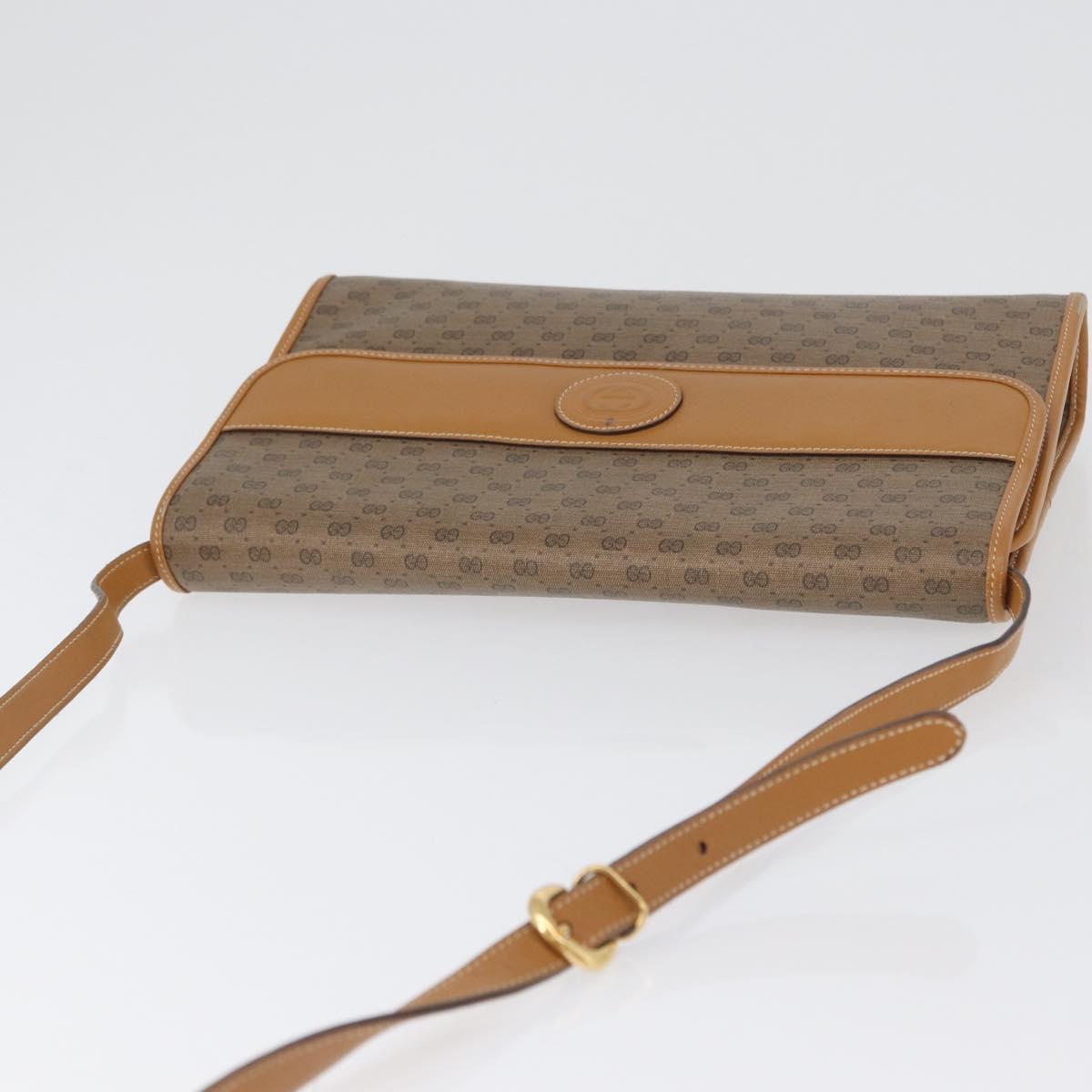 GUCCI Micro GG Supreme Shoulder Bag PVC Beige Gold 004 58 0264 Auth ep13447
