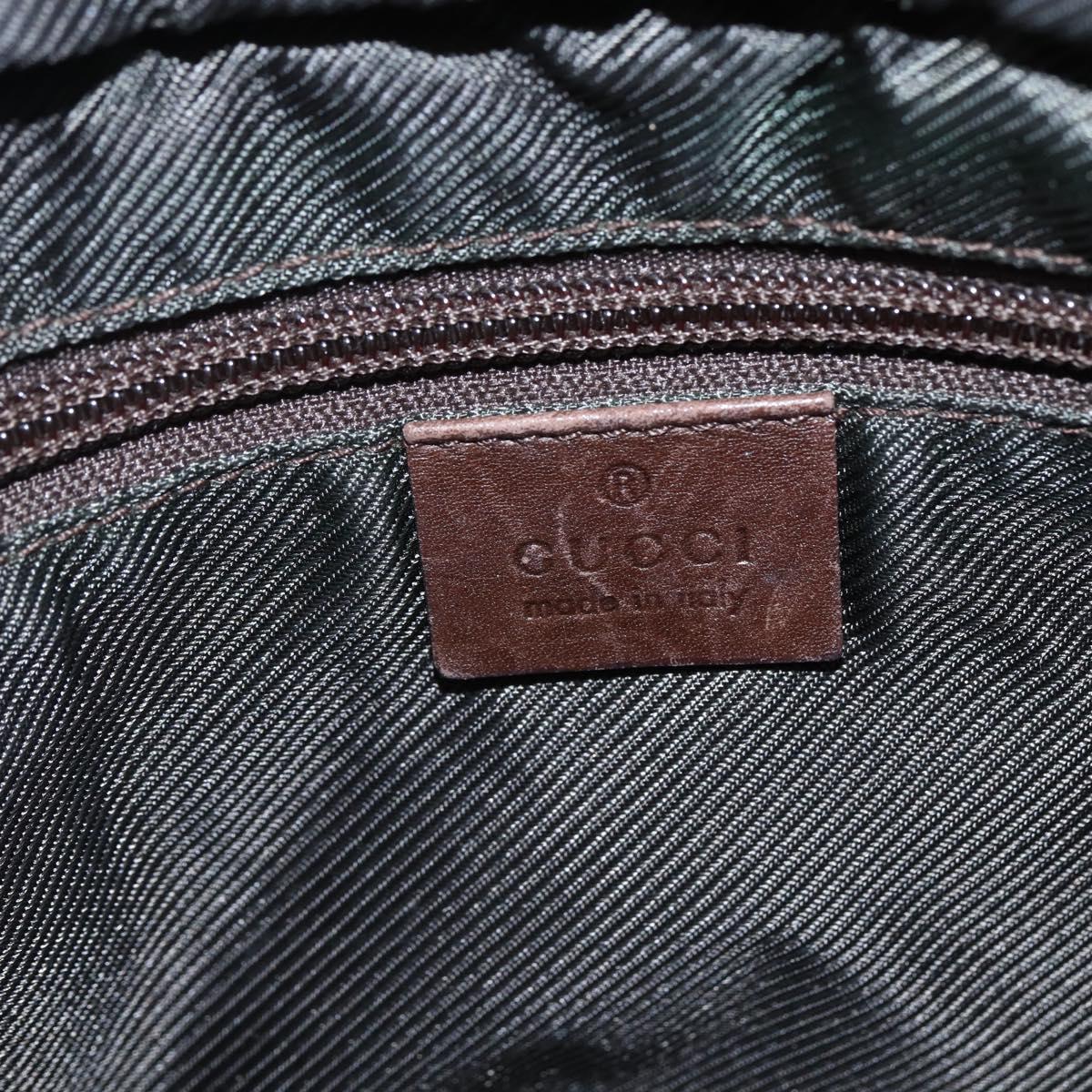 GUCCI GG Canvas Tote Bag Dark Brown Silver 28893 Auth ep13456