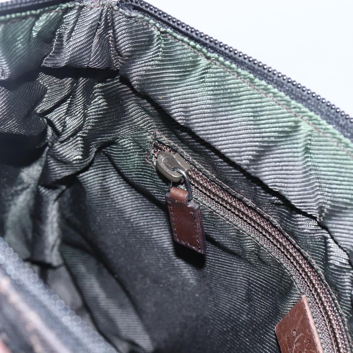 GUCCI GG Canvas Tote Bag Dark Brown Silver 28893 Auth ep13456