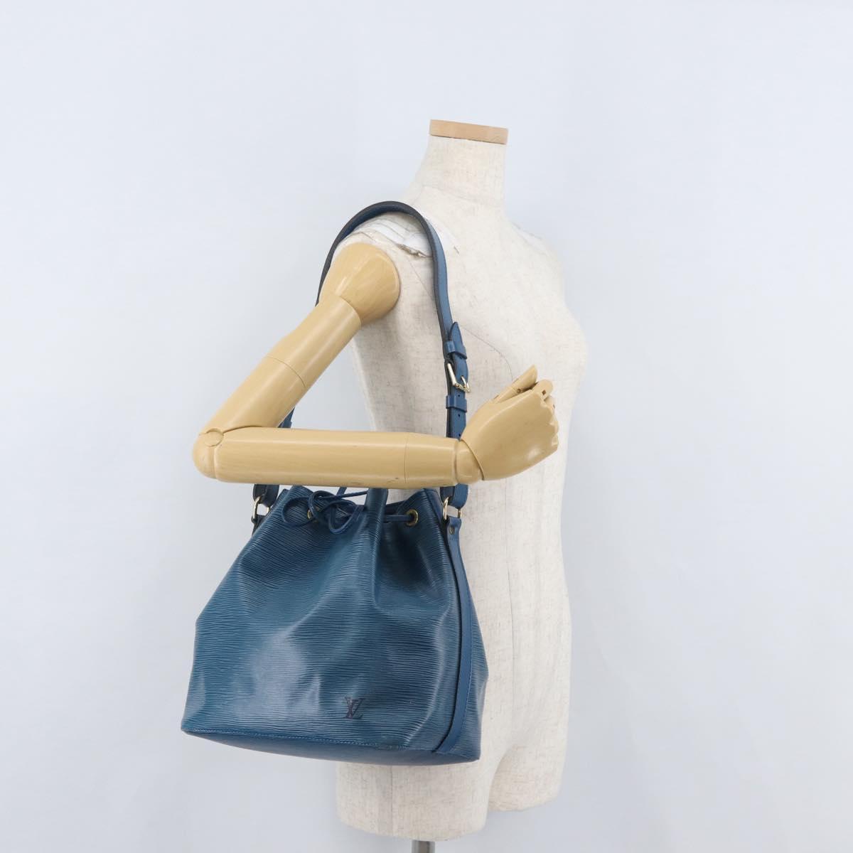 LOUIS VUITTON Epi Petit Noe Shoulder Bag Blue M44105 LV Auth ep13458