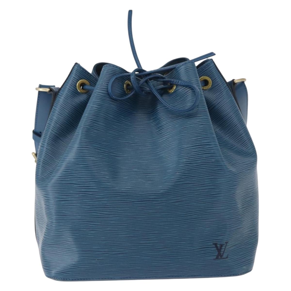 LOUIS VUITTON Epi Petit Noe Shoulder Bag Blue M44105 LV Auth ep13458
