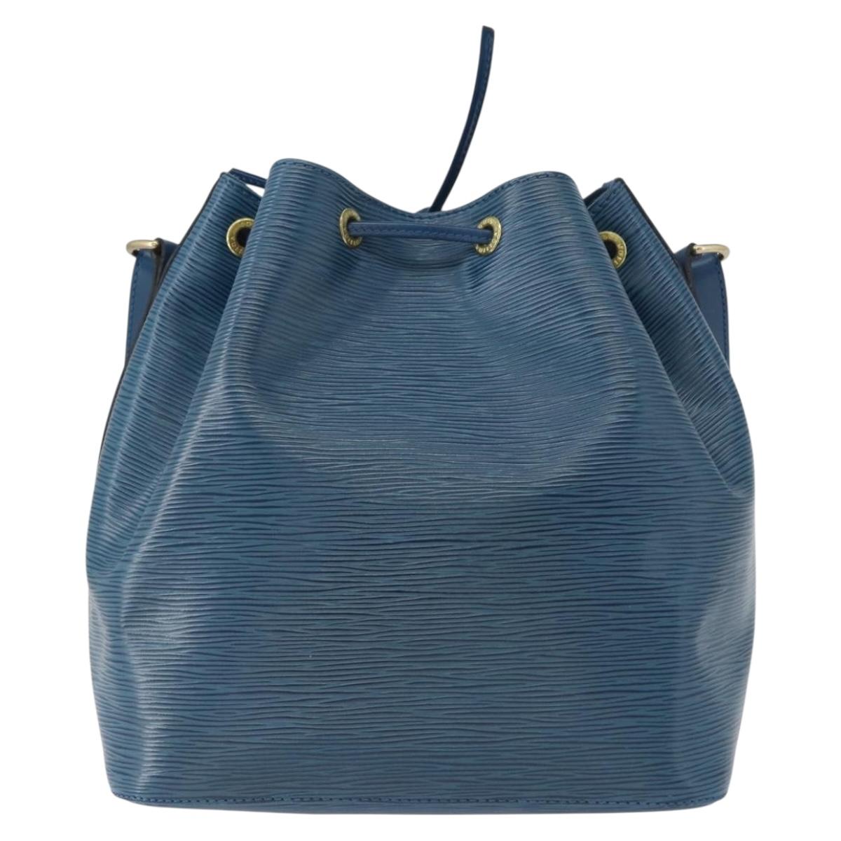 LOUIS VUITTON Epi Petit Noe Shoulder Bag Blue M44105 LV Auth ep13458