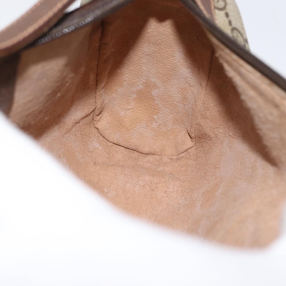 GUCCI GG Supreme Web Sherry Line Bag PVC Beige Gold 89 02 018 Auth ep13467