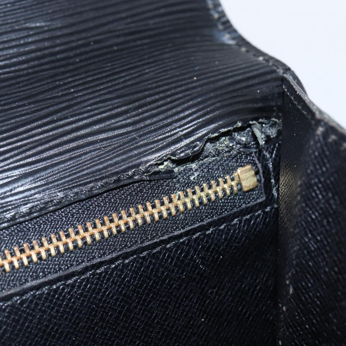 LOUIS VUITTON Epi Serie Dragonne Clutch Bag Black Noir M52612 LV Auth ep13469