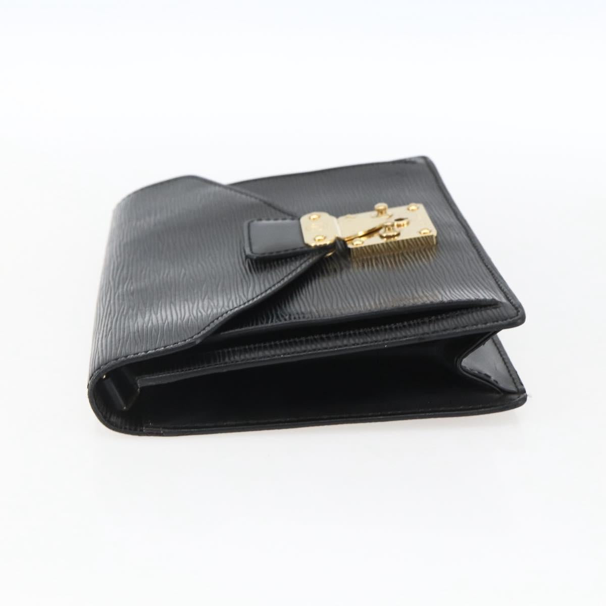 LOUIS VUITTON Epi Serie Dragonne Clutch Bag Black Noir M52612 LV Auth ep13469