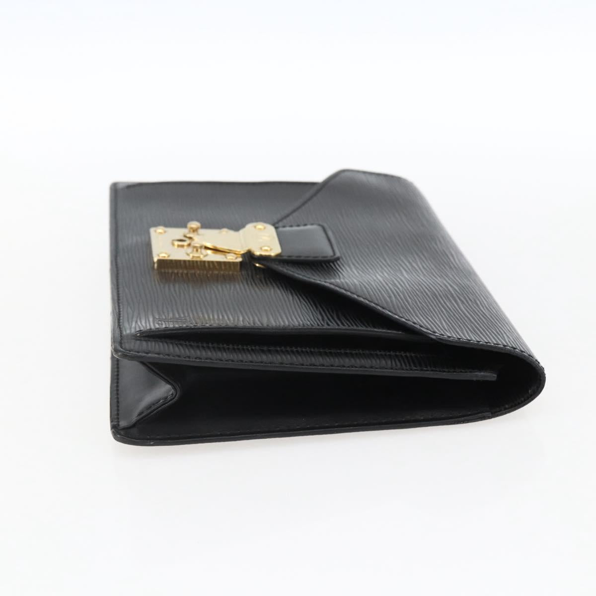 LOUIS VUITTON Epi Serie Dragonne Clutch Bag Black Noir M52612 LV Auth ep13469