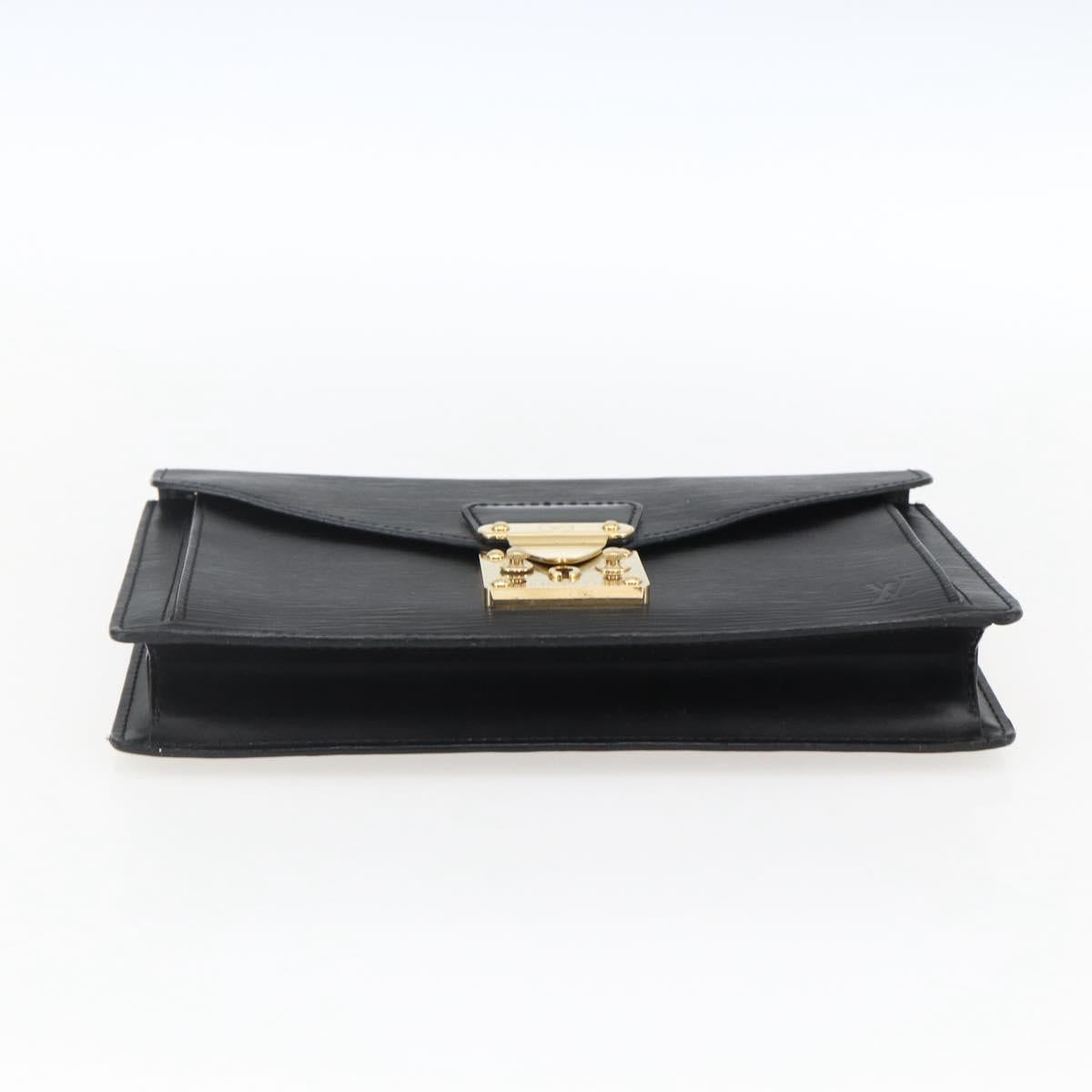 LOUIS VUITTON Epi Serie Dragonne Clutch Bag Black Noir M52612 LV Auth ep13469