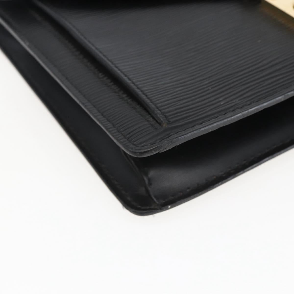 LOUIS VUITTON Epi Serie Dragonne Clutch Bag Black Noir M52612 LV Auth ep13469