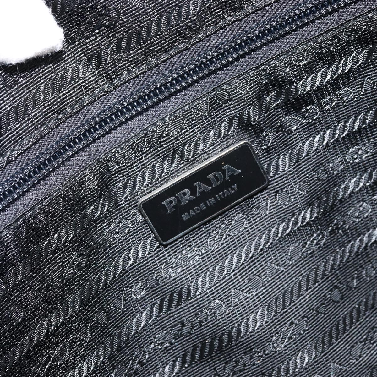 PRADA Boston Bag Nylon Purple Silver Auth ep13475