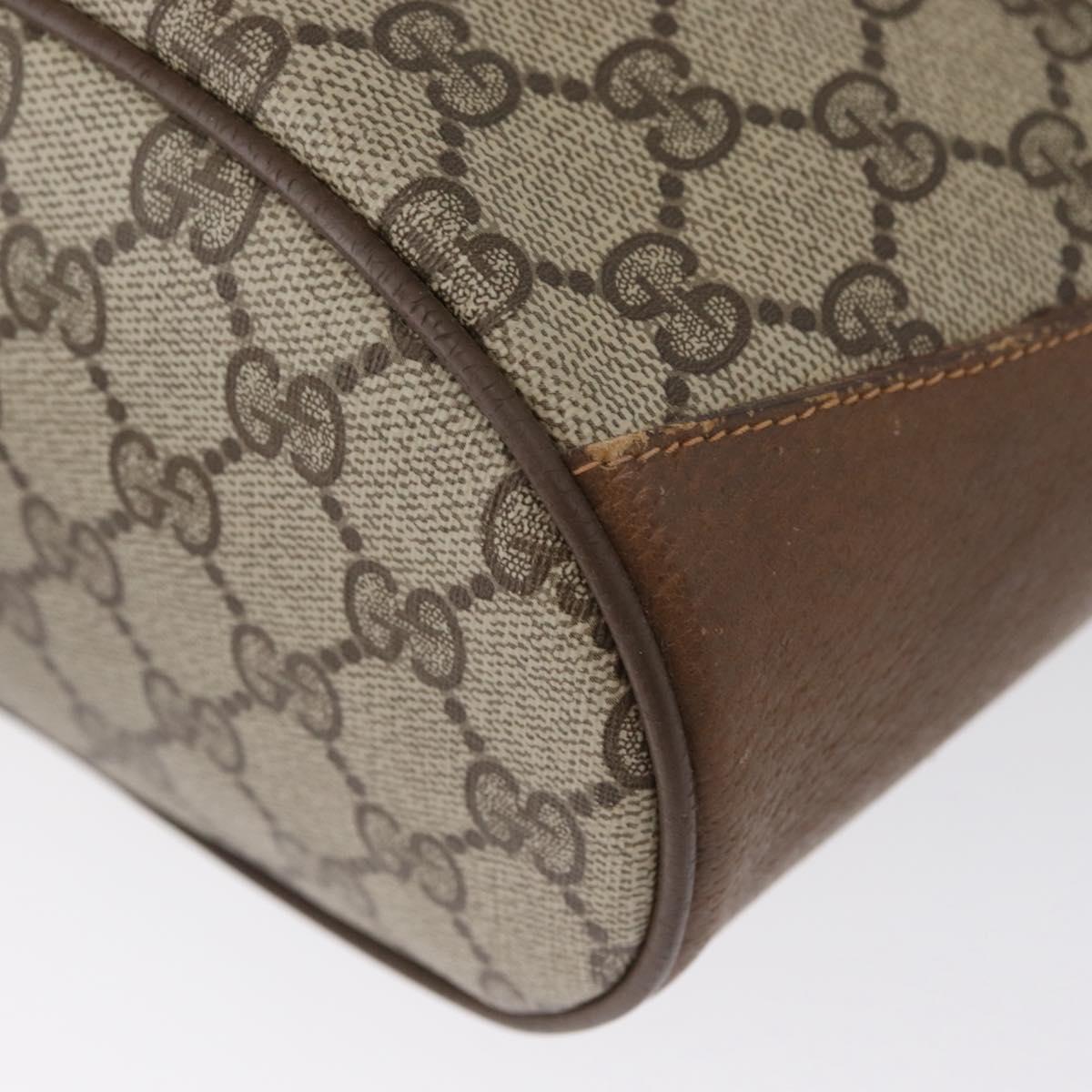 GUCCI GG Supreme Web Sherry Line Bag PVC Beige Gold 904 02 081 Auth ep13481