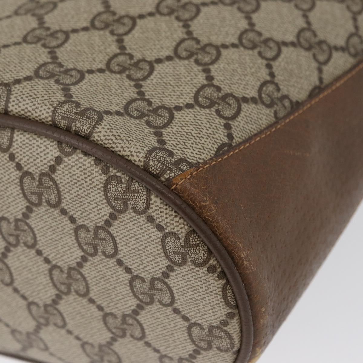 GUCCI GG Supreme Web Sherry Line Bag PVC Beige Gold 904 02 081 Auth ep13481