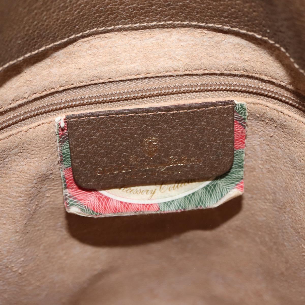 GUCCI GG Supreme Web Sherry Line Bag PVC Beige Gold 904 02 081 Auth ep13481