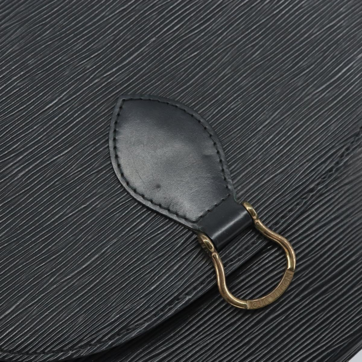 LOUIS VUITTON Epi Saint Cloud GM Shoulder Bag Black Noir M52192 LV Auth ep13485