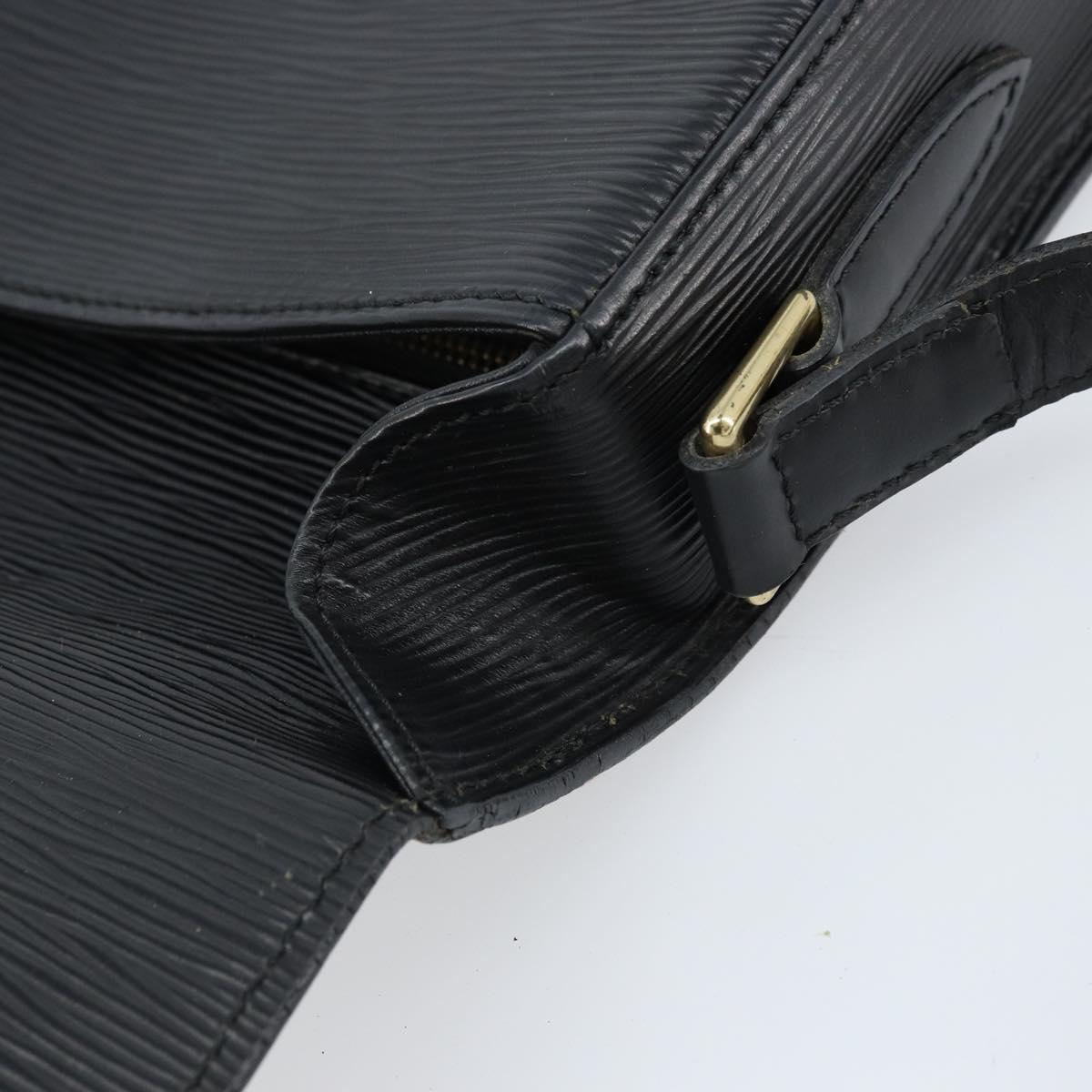 LOUIS VUITTON Epi Saint Cloud GM Shoulder Bag Black Noir M52192 LV Auth ep13485