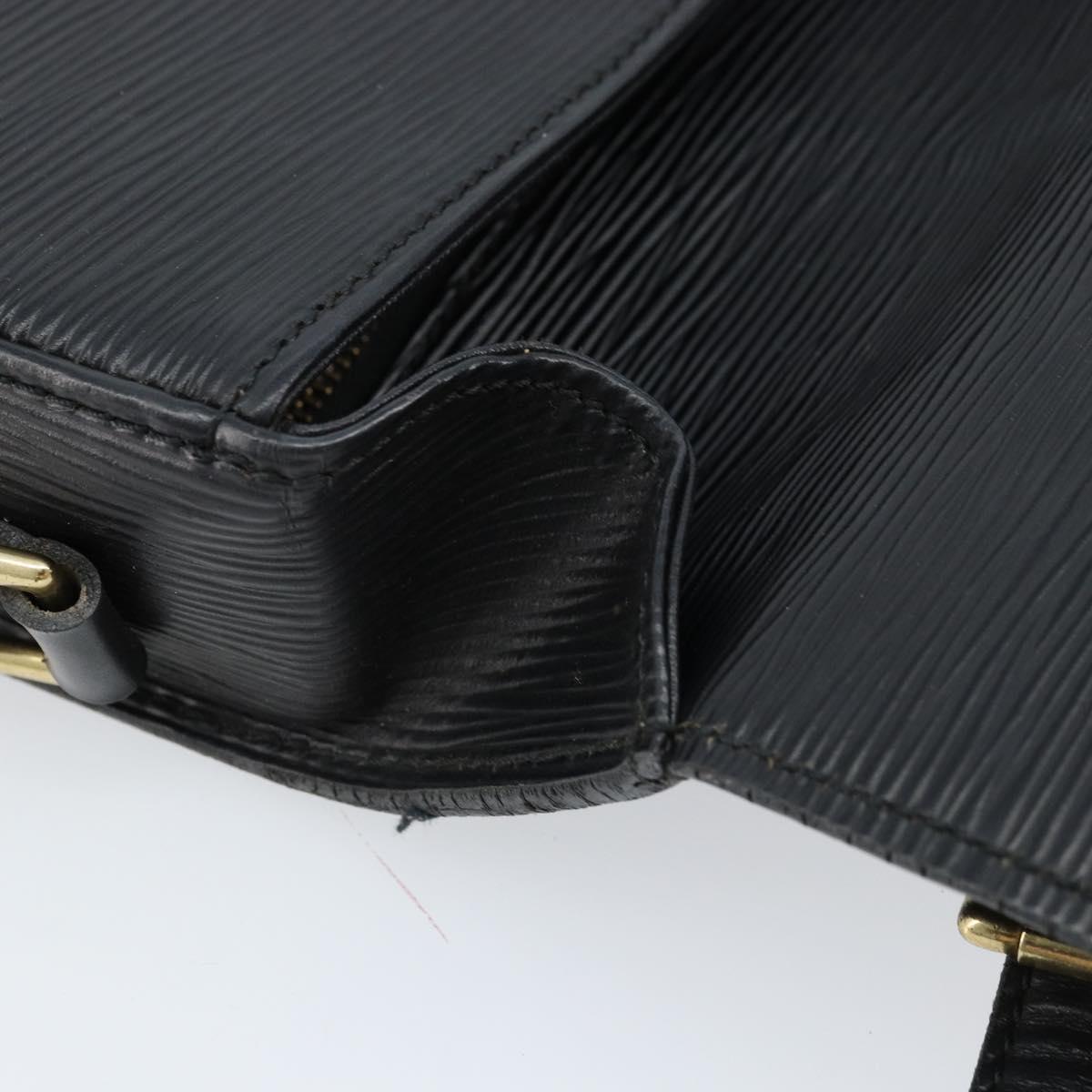 LOUIS VUITTON Epi Saint Cloud GM Shoulder Bag Black Noir M52192 LV Auth ep13485