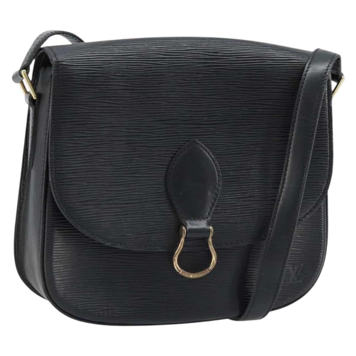 LOUIS VUITTON Epi Saint Cloud GM Shoulder Bag Black Noir M52192 LV Auth ep13485