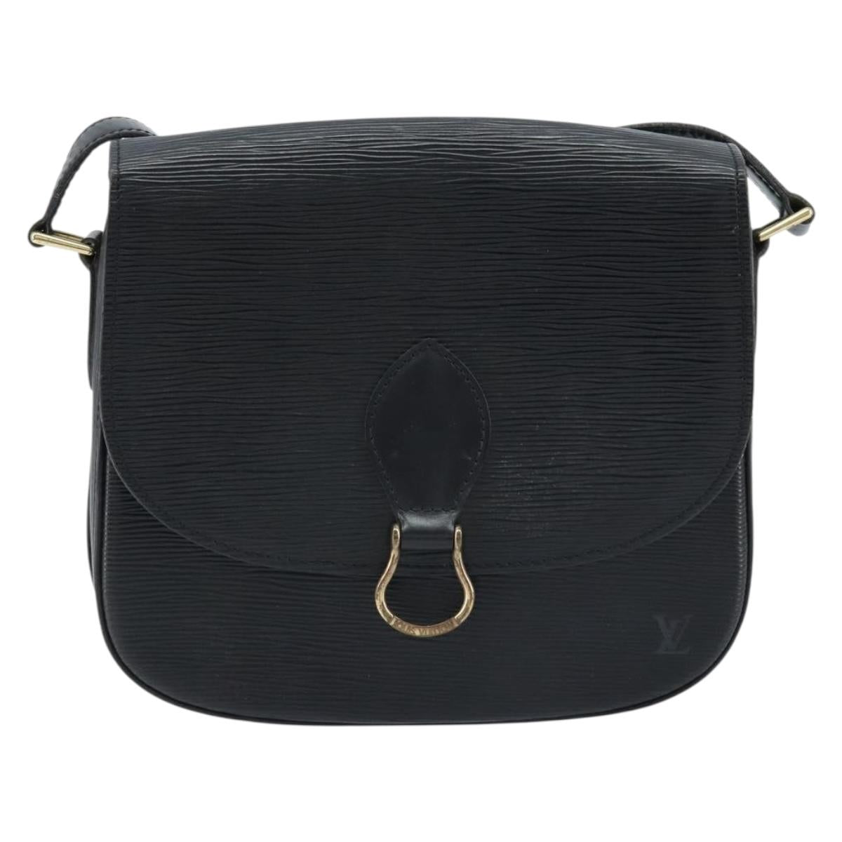 LOUIS VUITTON Epi Saint Cloud GM Shoulder Bag Black Noir M52192 LV Auth ep13485
