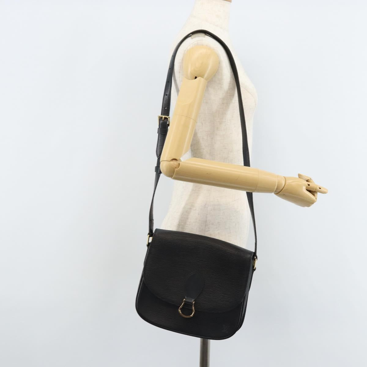 LOUIS VUITTON Epi Saint Cloud GM Shoulder Bag Black Noir M52192 LV Auth ep13485