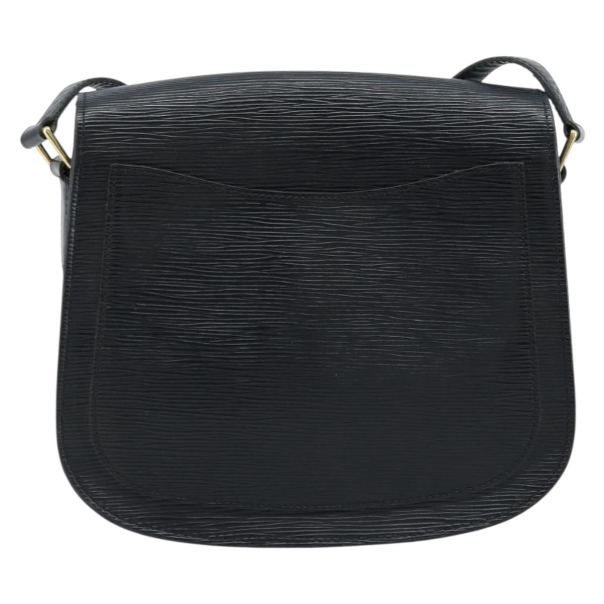 LOUIS VUITTON Epi Saint Cloud GM Shoulder Bag Black Noir M52192 LV Auth ep13485