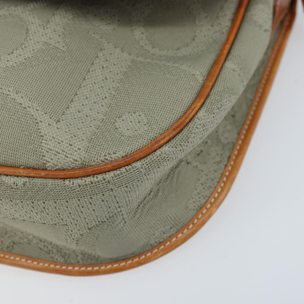 Christian Dior Trotter Canvas Shoulder Bag Gray Gold Auth ep13499