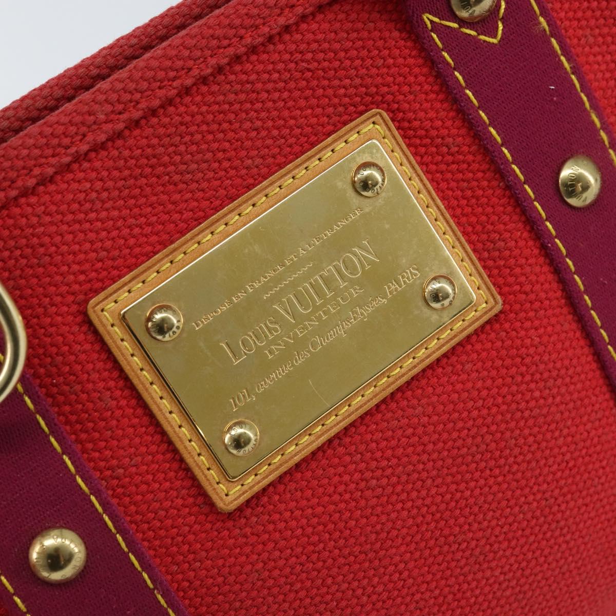 LOUIS VUITTON Antigua Cabas PM Hand Bag Rouge M40037 LV Auth ep13500