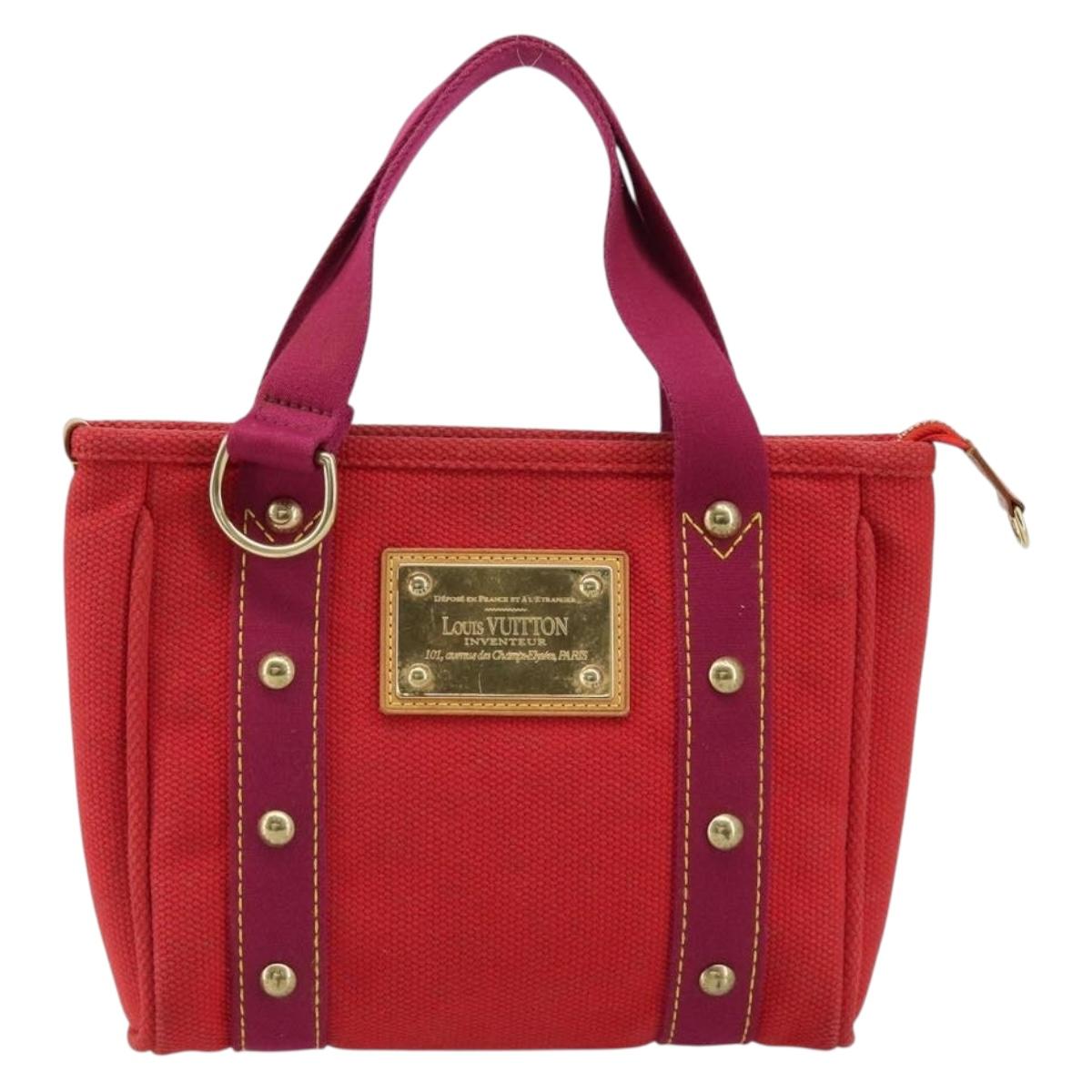 LOUIS VUITTON Antigua Cabas PM Hand Bag Rouge M40037 LV Auth ep13500