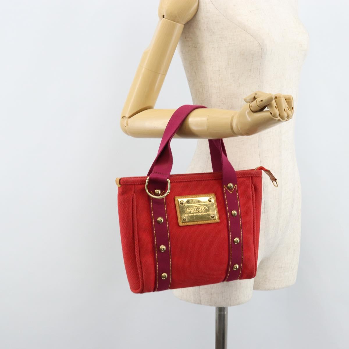LOUIS VUITTON Antigua Cabas PM Hand Bag Rouge M40037 LV Auth ep13500