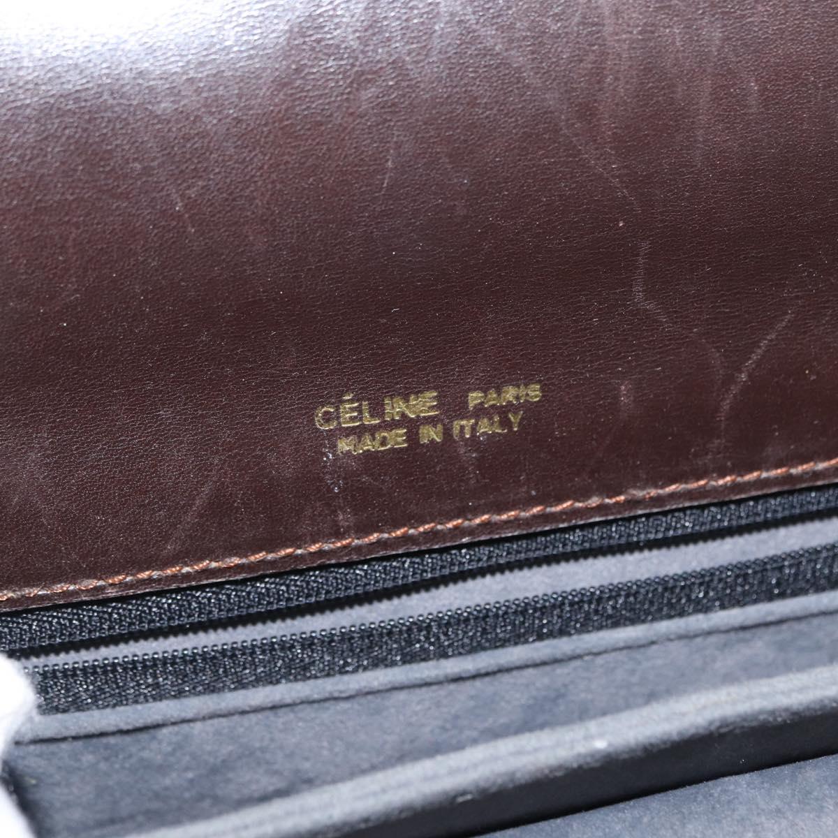 CELINE C Sulky Shoulder Bag Canvas Brown Gold Auth ep13505