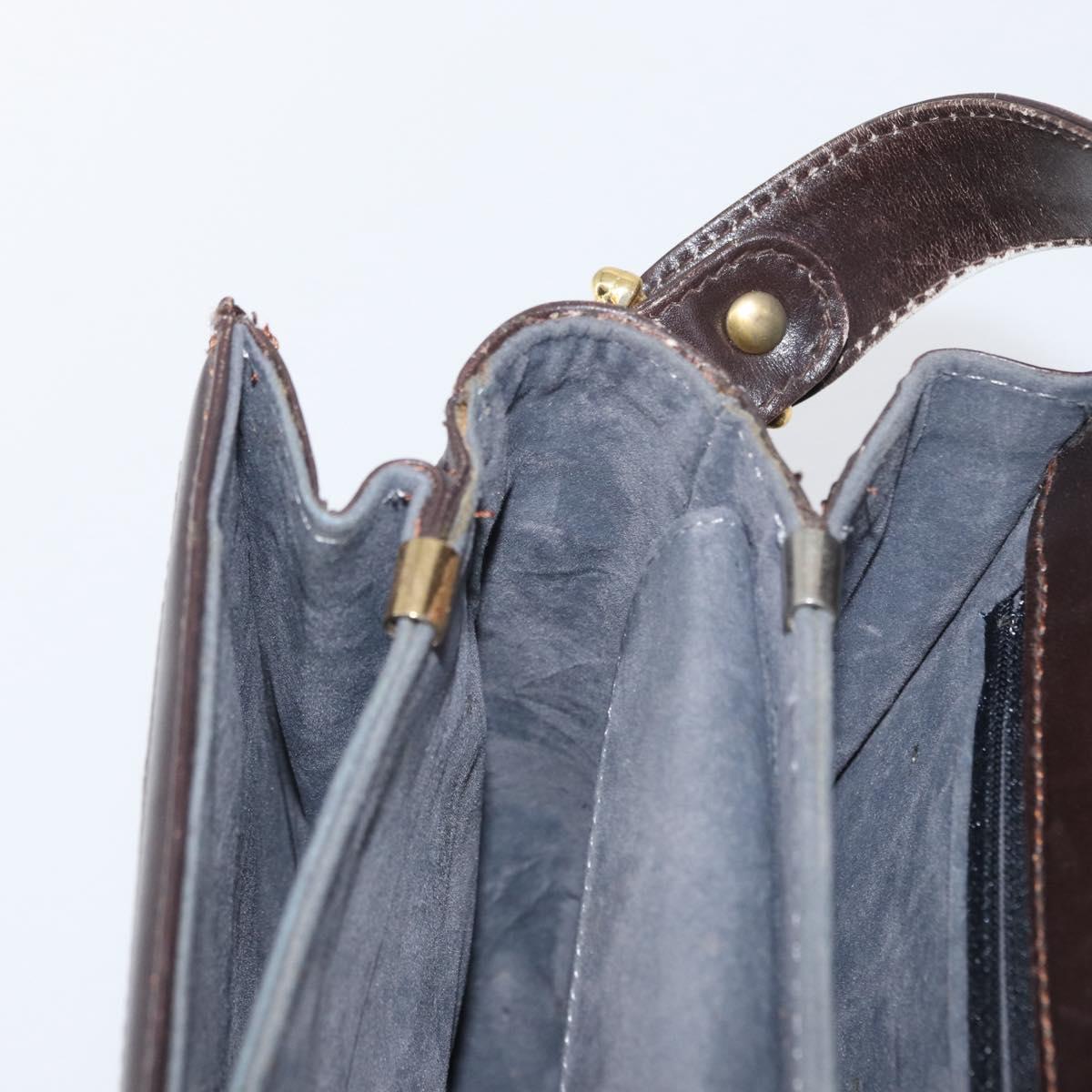 CELINE C Sulky Shoulder Bag Canvas Brown Gold Auth ep13505